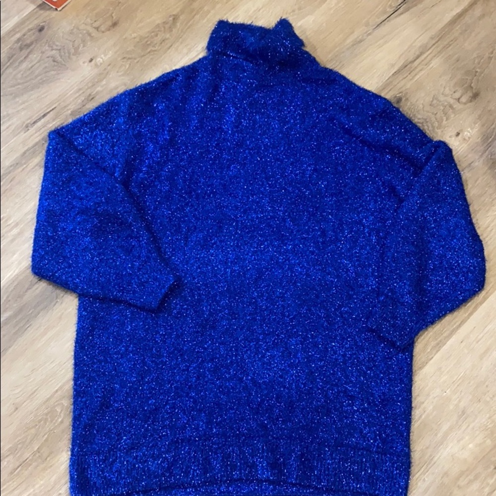 Oversized sparkly blue sweater by H & M